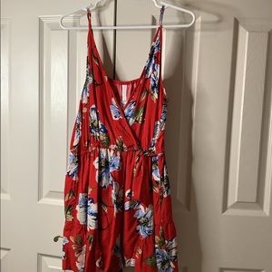 Red romper with flowers from Target size large